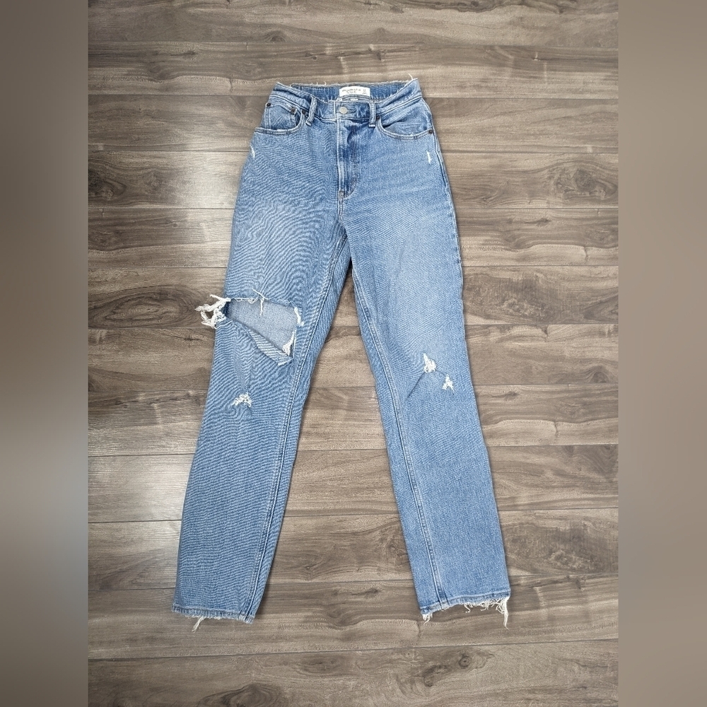 Abercrombie 90s Straight Ultra High Rise Jeans Curve Love Size 24 Size 00